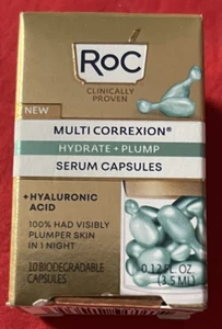 ROC Multi Correxion Hydrate+Plump 10 SERUM CAPSULES hyaluronic acid BNIB - Picture 1 of 1