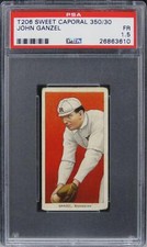 1909 T206 Sweet Caporal 350/30 John Ganzel PSA 1.5 FR