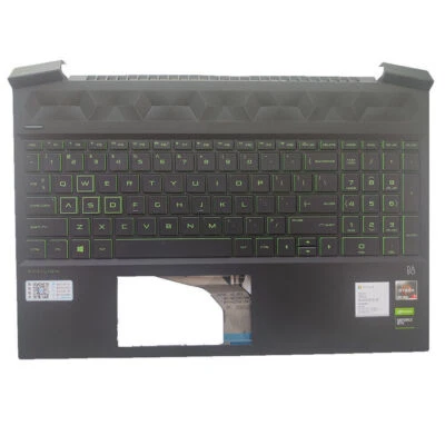 Palmrest Keyboard Green L72597-001 L72598-001 For HP Pavilion 15-EC Open box - Bild 1 von 4