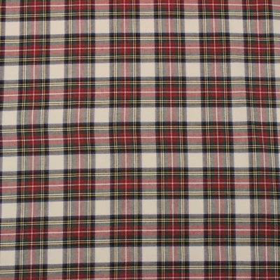 DESIGNER TARTAN PLAID GREEN RED BLUE 100% COTTON MULTIUSE FABRIC BY YARD 54"W - Image 1 of 4