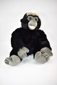 COSTRUISCI UN ORSO RITIRATO ARGENTO DORSO GORILLA SCIMMIA NERO GRIGIO PELUCHE LUNGO 18" - Foto 1 di 5