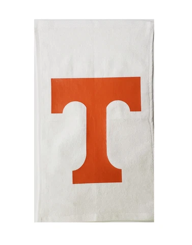 Tennessee Volunteers White Rally Towel Orange Vinyl Logo 11" x 18" 100% Cotton Cover