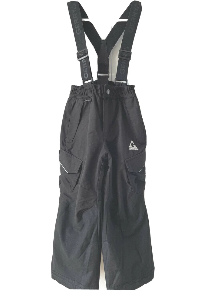 GERRY BOYS PERFORMANCE SNOW PANTS WITH REMOVABLE SUSPENDERS(GRAY IRON XS 5/6)