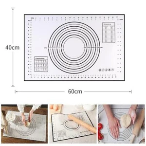 VDL Silicone Baking Mat Fibreglass Baking Rolling Mat Non Stick Large 60X40cm - Picture 1 of 8