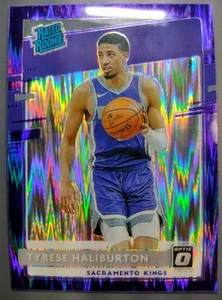 2020-21 Panini Optic Tyrese Halliburton Purple Shock Rookie Card #162, Pacers - Picture 1 of 2