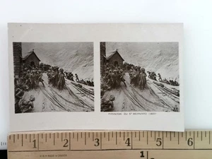 Passage du St Bernard (1800) Stereoview 1. Auflage Flat Mount 1900er - Bild 1 von 2