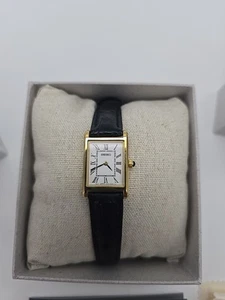 Seiko Quartz White Dial Black Leather Ladies Watch SWR054 - Picture 1 of 12