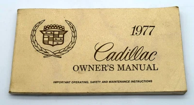 Винтаж 1977 Cadillac Owners Manual Deville Eldorado Fleetwood - Изображение 1 из 4