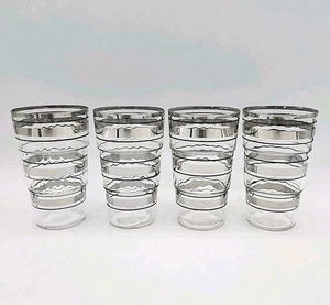 Set di 4 bicchieri piatti vintage PHILCO radio bar vetro federale liquore bar 3 3/4" - Foto 1 di 8