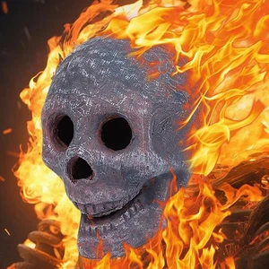 3PCS Fire Pit Skulls,Reusable Ceramic Skull, Small Skulls Halloween Ornaments - Picture 1 of 7