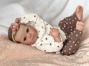 iCradle Reborn Baby Puppe, 18 Zoll Newborn lebensecht, offene Augen, weicher gewichteter Körper, G - Bild 1 von 8