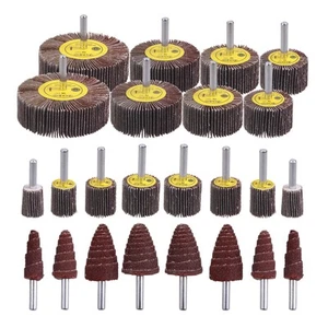 24 Pcs Abrasive Flap Wheel Sander Set, 80 Grit Sanding Flap Wheel, 1/4" Shank... - Picture 1 of 7