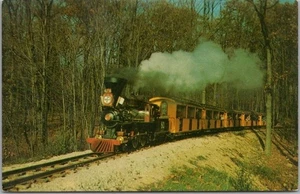 Tren postal de Wisconsin de la década de 1960 "Modelo de ferrocarril en el zoológico del condado de Milwaukee" SIN USAR - Imagen 1 de 2