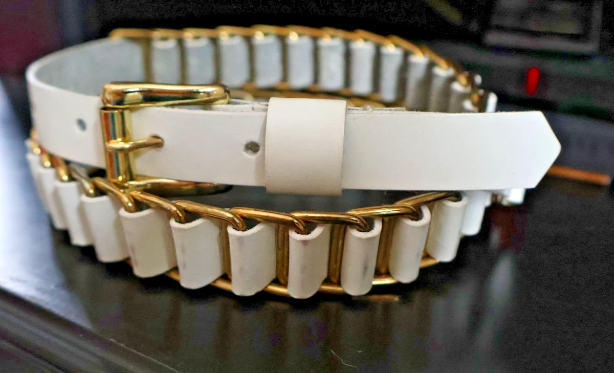 Genuine CIPRIANI White Leather Belt Unisex Medium 30 Cipriani Women main image 2
