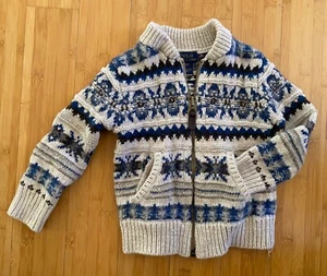 RALPH LAUREN Fair Isle Hand Knit Cotton Wool Blend SWEATER / Little Kids 4T / 4 - Picture 1 of 12