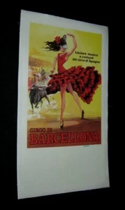 Original CIRCO DI BARCELLONA CIRCUS OF BARCELONA Mauro Colizzi Art LINEN BACKED - Picture 1 of 1