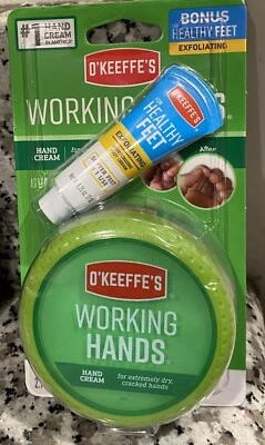 Crema de manos O'Keeffe's Working Hands (2,7 oz) crema adicional para pies saludables Foto 1 de 2