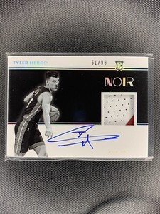 2019-2020 Panini Noir Basketball Tyler Herro 2 Color Rookie Patch Auto #/99