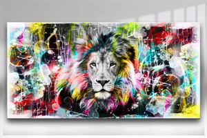 LEINWAND BILD LÖWE TIERE WANDBILDER XXL WOHNZIMMER ABSTRAKTE BILDER MODERN 3831A - Bild 1 von 7