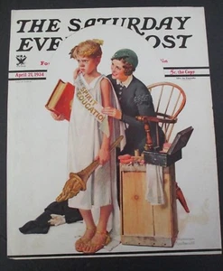 Norman Rockwell April 21,1934 Saturday Evening Post Original COVER ONLY - Picture 1 of 1