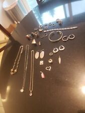 Huge Sterling Silver 925 Jewelry Lot Rings Necklaces Pendants Earings Bracelets