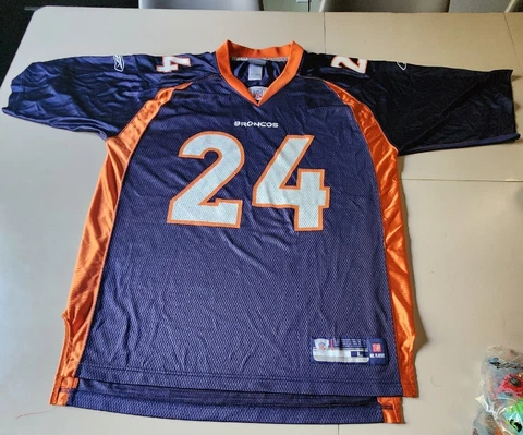 Champ Bailey #24 Denver Broncos NFL Reebok Football Jersey Size Large Cover