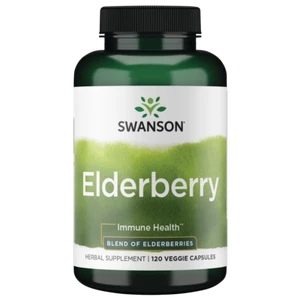 Swanson Sambucus Nigra Black Elderberry 120 Veggie Capsules - Picture 1 of 6