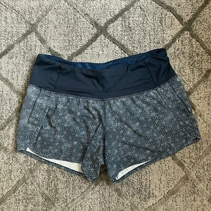 Lululemon Damen Run Times Shorts 4" Stretch Stashico Sterne blau Größe 4 sportlich - Bild 1 von 6