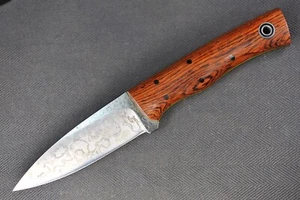 Fiddleback Forge Kephart by Andy Roy .16" A2 Blade, Full Cocobolo Wood Handle - Picture 1 of 13