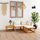 4 Piece Garden  Set With Cushion  Solid Acacia Wood G0a7