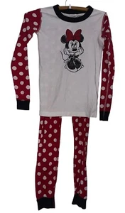 Hanna Andersson Girls 140 Or 10 Disney Minnie Mouse Polka Dot 2 Piece Pajama Set - Picture 1 of 10