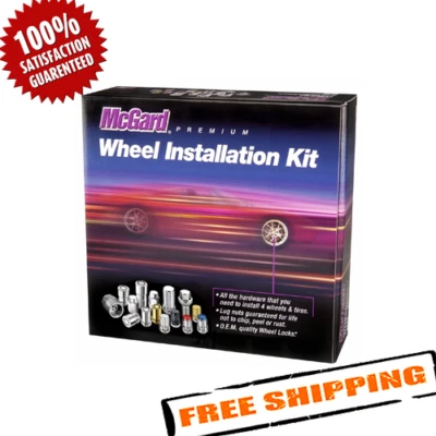 Kit de instalación de rueda de asiento cono estilo abultamiento cromado McGard 84537 Foto 1 de 4