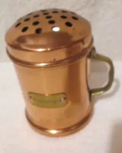 VINTAGE KITCHEN Brass 6  Inch PARMESAN CHEESE  SHAKER Dispenser GADGET TOOL - Picture 1 of 7