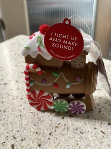 Bath & Body Works Light Up &Sound Making Gingerbread Train Pocketbac Holder New - Picture 1 of 4