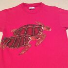 Vintage Bonaire Sea Turtles Adult Small Pink Single Stitch Cotton T-Shirt