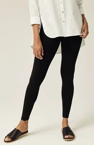 J.JILL WOMEN'S BLACK PIMA COTTON ANKLE LENGTH LEGGINGS PLUS Sz 1X - Picture 1 of 5