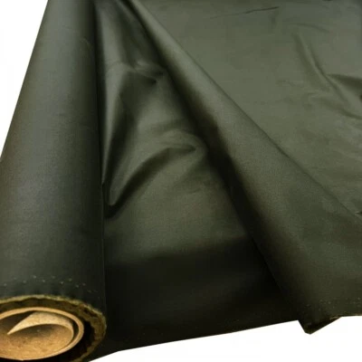 EU FABRICS Archive Olive COTTON CANVAS WAX FABRIC Marine Quality Oilskin Jackets Clothing