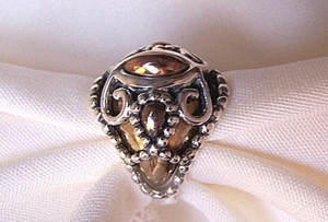 Carolyn Pollack Gorgeous Silver Brass & 925 Sterling Silver Size 8 MINT! - Picture 1 of 8