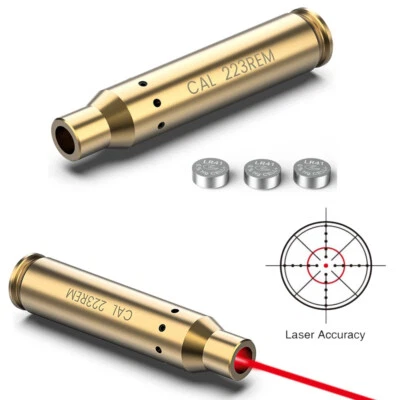 Bore Sight Cal 红点钻孔器 CAL 223 5.56 毫米遥控器带三块电池 — 第 1/4 张图片