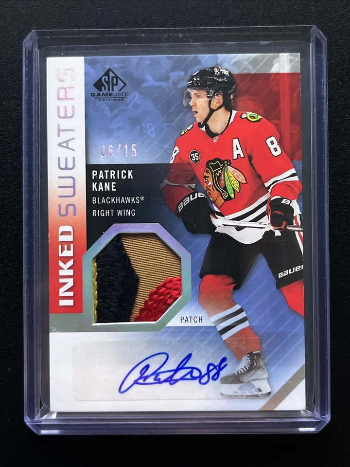 Parche autografiado de 4 colores Patrick Kane 15/06 Chicago Blackhawks Foto 1 de 4