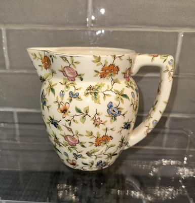 Jarra vintage Moriyama Mori-Machi Chintz patrón 6" Foto 1 de 4