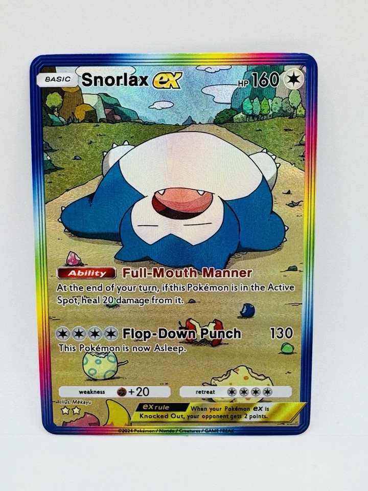 Pokemon POCKET Snorlax #2 Kawaii illustration DIY Doujin Art Card - Image 1 of 1