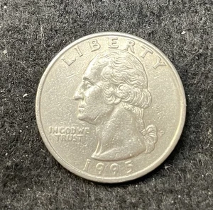 1995 P Washington Quarter circolata spedizione gratuita - Foto 1 di 2
