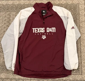 Texas A&M Fußball Adidas Climaproof Jacke Herren Gr. XL Pullover Windbreaker - Bild 1 von 9
