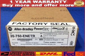 20-750-ENETR New Allen Bradley 20-750-ENETR /A 750 2-P ENet/IP Module Genuine - Picture 1 of 2