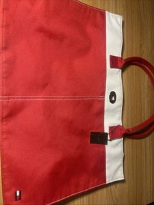 tommy hilfiger red tote bag W/ Charm - Picture 1 of 13