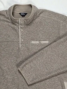 3XL Eddie Bauer Pullover Men's Beige 1/4 Snap Sweatshirt XXXL - Picture 1 of 9