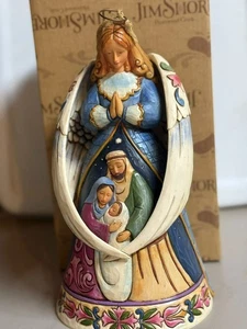 Jim Shore "Our Savior Is Born" Engel mit Flügeln um Heilige Familie Figur - Bild 1 von 1