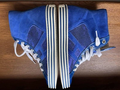 Zapatillas altas para mujer Hogan Rebel - gamuza azul y charol, talla 36 Foto 1 de 4