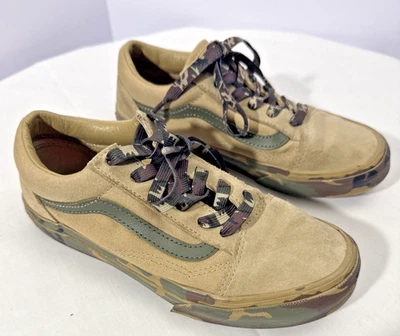 Vans Old Skool Niños 2.5 Camuflaje Verde Tostado Gamuza Zapatos de Patín Clásicos Zapatillas bajas Foto 1 de 4